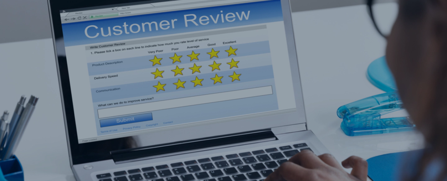 client-filling-customer-review-form-online-las-vegas-nv
